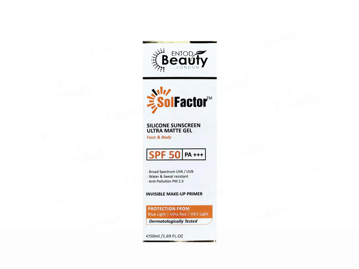 SolFactor Silicone Sunscreen SPF 50 PA+++ Ultra Matte Gel For Face & Body 50ml
