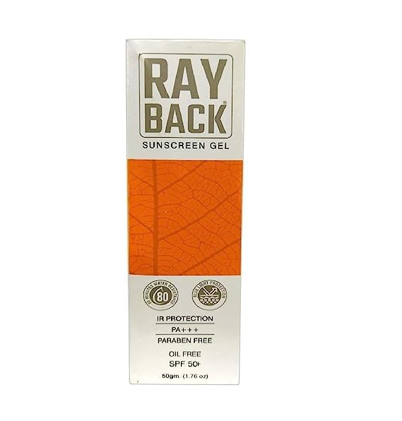 RayBack Sunscreen Gel With IR protection | Sunscreen With SPF 50 + | Paraben free, Oil Free | 50Gm