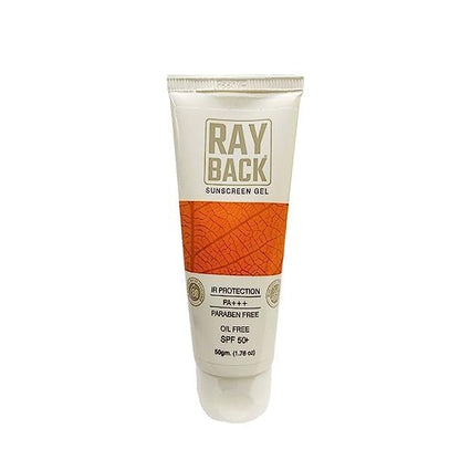 RayBack Sunscreen Gel With IR protection | Sunscreen With SPF 50 + | Paraben free, Oil Free | 50Gm