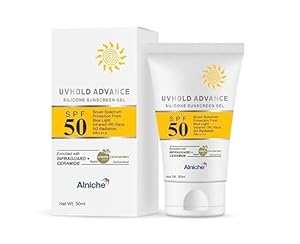 Alniche UVHOLD ADVANCE SILICON SUNSCREEN Gel SPF 50 P+++ - Ultimate UVA & UVB Protection for All Skin Types For Women & Men