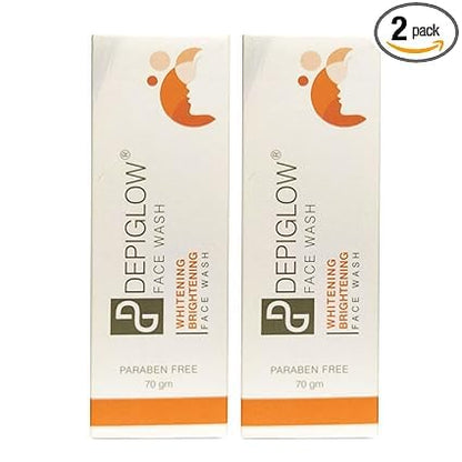 UNIGLOW DepiGlow Glutathione Creamy face wash for Skin Whitening & Brightening 70g (Pack of 2)