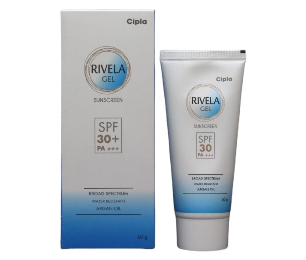 Rivela Gel SPF30+ Sunscreen Gel Non-Sticky Finish for Normal to Oily Skin, 60gm