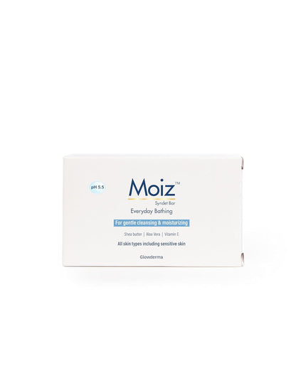 Moiz Syndet Bathing Bar | pH 5.5 | With Shea Butter, Aloe Vera & Vitamin E | Paraben, Sulphate & Cruelty-Free - 75gm