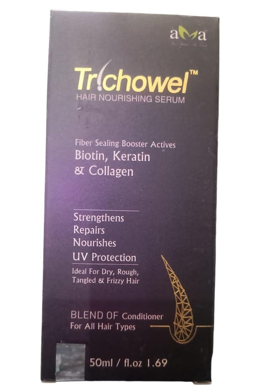 Trichowel Hair Nourishing Serum Biotin Keratin Collagen, 50ml