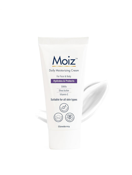 Moiz Daily Moisturizing Cream for Face & Body | Formulated with 9 Moisturizers | Suitable for Sensitive Skin | Paraben free & Cruelty free