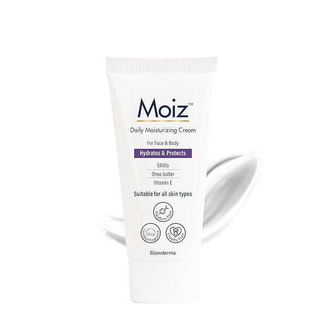 Moiz Daily Moisturizing Cream for Face & Body | Formulated with 9 Moisturizers | Suitable for Sensitive Skin | Paraben free & Cruelty free
