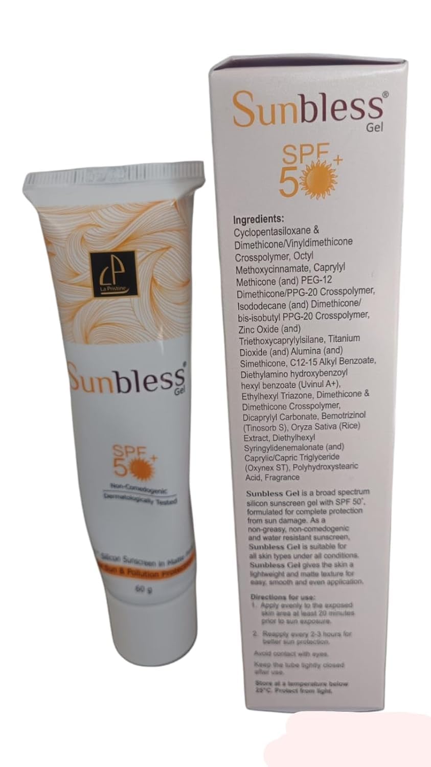 sunbless sunscreen gel spf 50+ pack of 60gm