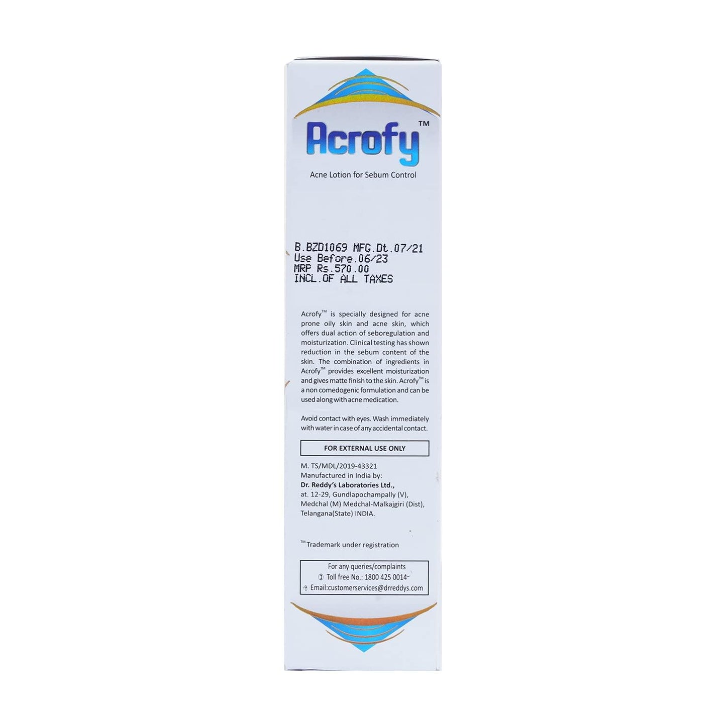 Acrofy Moisturizer For Acne-Prone Skin, Sebum Control Formula, 24 Hours Moisturization-50g