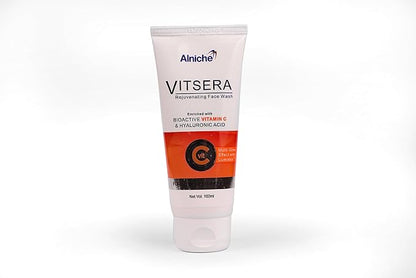 Alniche Vitsera Rejuvenating Vitamin C Face Wash Enriched With Bioactive Vitamin C & Hyaluronic || Multi Glow Effect With Lumiskin For Fatigued Dull Skin ||