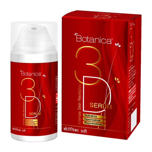 Botanica 3D Serum - 30ml | Intense Revitalizer Serum | Reduces Dryness & Fine Lines | Rejuvenating & Hydrating | Reduces Pigmentation & Redness | Enriched with Niacinamide & Glycerine