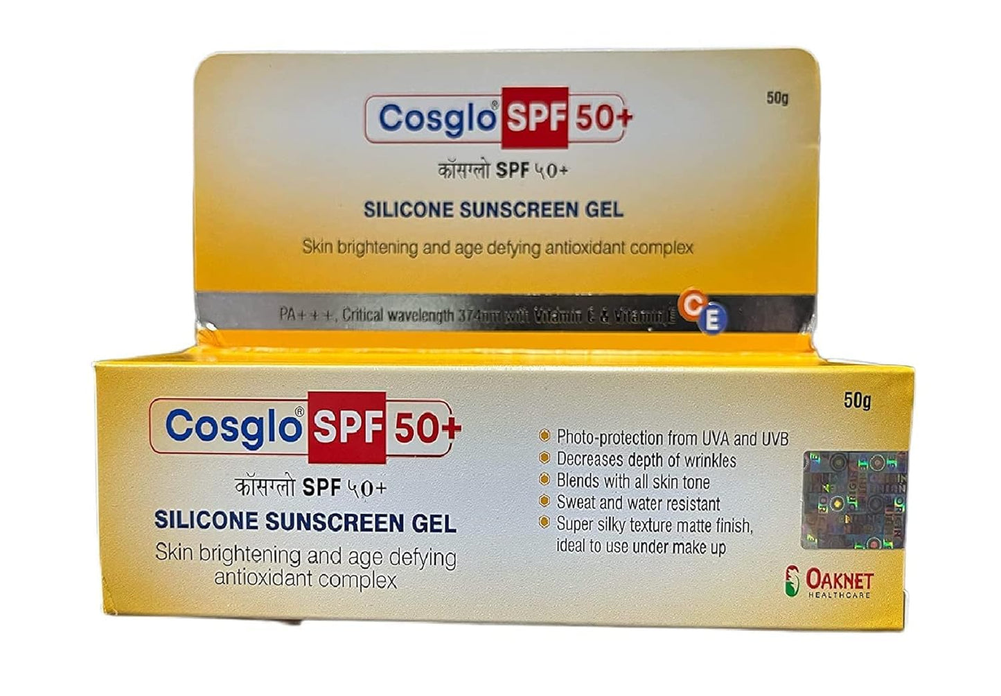 Cosglo SPF50+++ Silicone Sunscreen Gel 50Gm