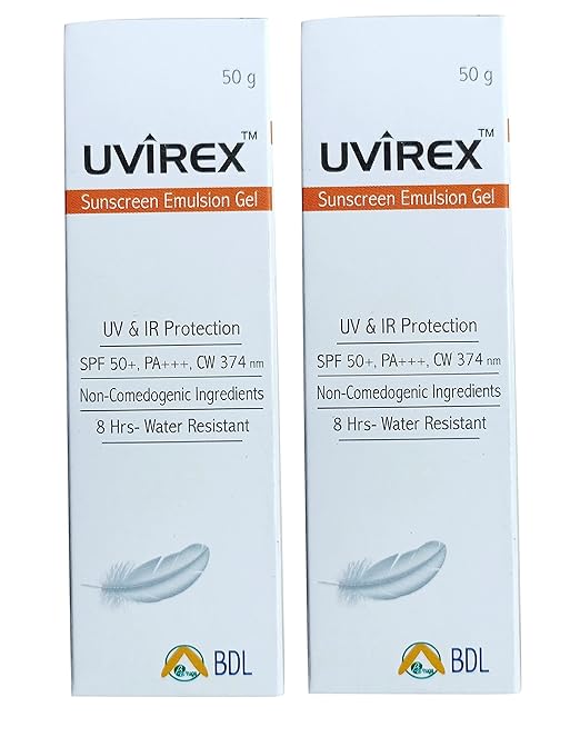 New Uvirex Sunscreen Emulsion Gel (Pack of 2 * 50gm)