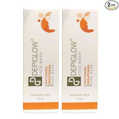 Depiglow Glutathione Creamy face wash for Skin Whitening & Brightening 70g (Pack of 2)