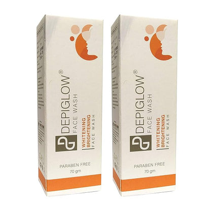 Depiglow Glutathione Creamy face wash for Skin Whitening & Brightening 70g (Pack of 2)