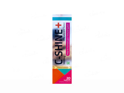 C-Shine+ 1000mg Effervescent Tablet - Orange Flavour