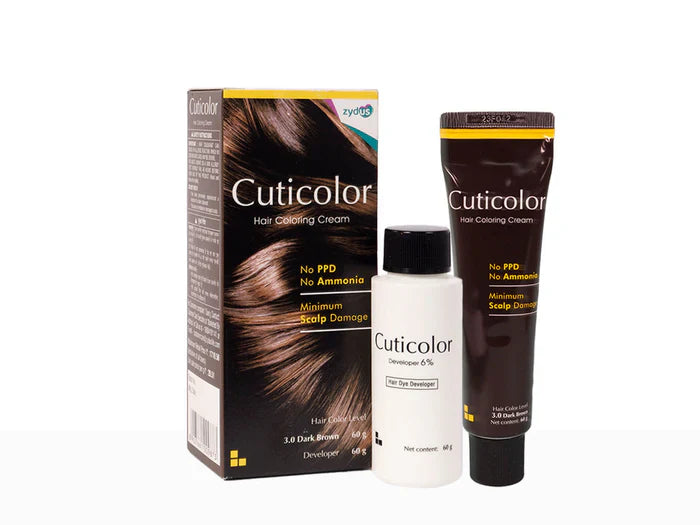 Cuticolor Hair Coloring Cream Dark Brown 3.0