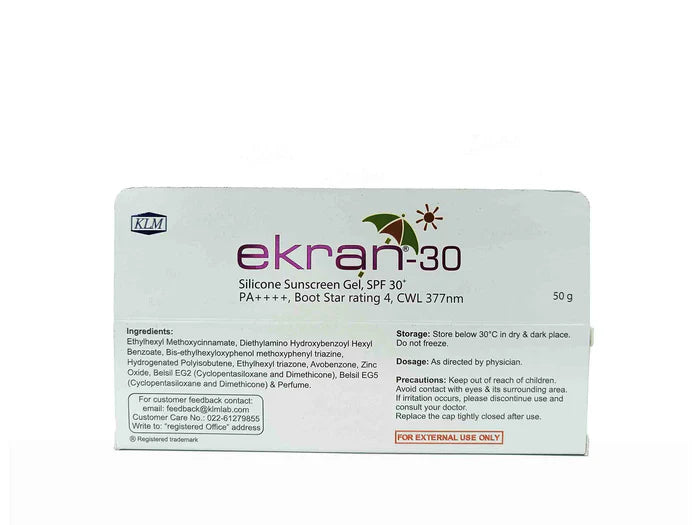 Ekran-30 Silicone Sunscreen Gel SPF 30+/PA++++