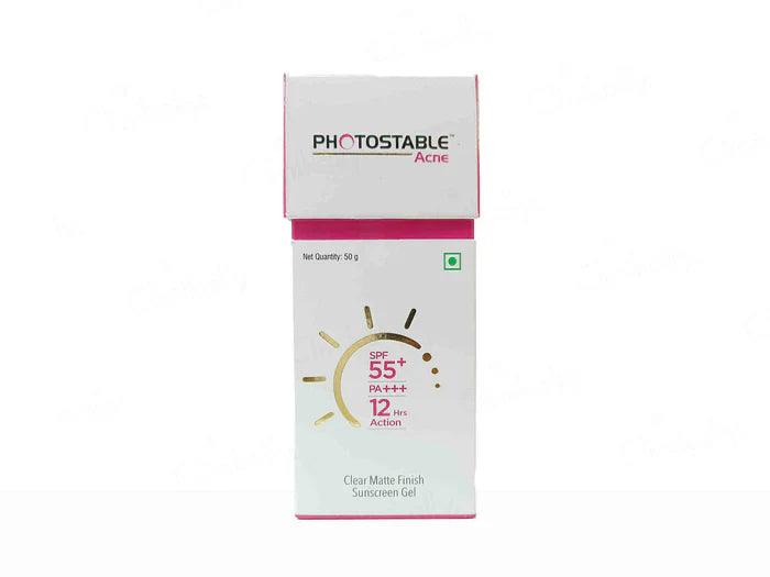 Photostable Acne Sunscreen Gel SPF 55+ PA+++