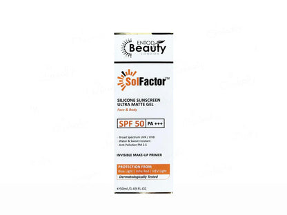 SolFactor Silicon Ultra Matte Sunscreen Gel SPF 50 PA+++