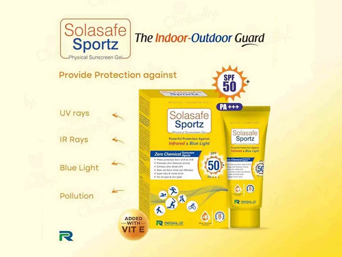 Solasafe Sportz Physical Sunscreen Gel SPF 50+ PA+++