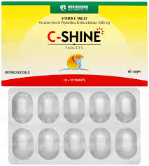 C-Shine+ 1000mg Effervescent Tablet - Orange Flavour