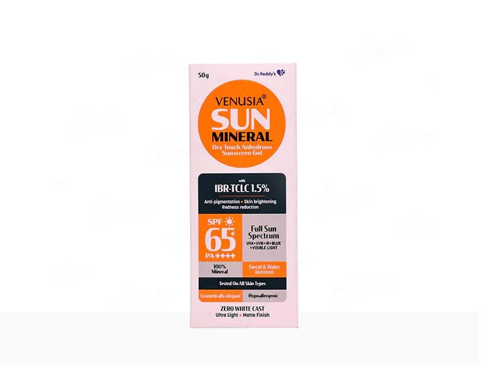 Venusia Sun Mineral Dry Touch Sunscreen Gel SPF 65+ PA++++